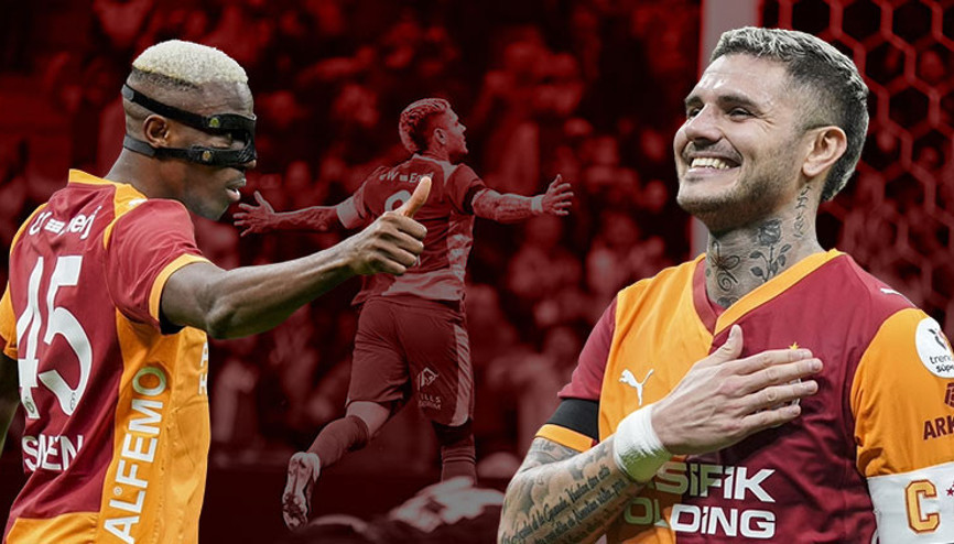 Galatasaray-Eyüpspor maçında sahne golcülerin: Icardi yine rekor kırdı, Osimhen ilk kez başardı
