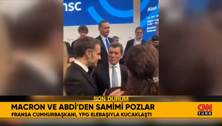 Macron ve Abdiden samimi pozlar