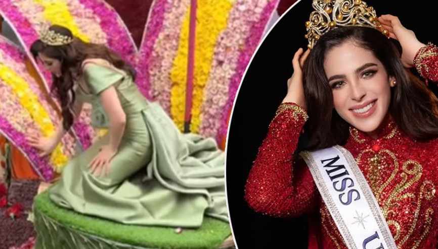 Kainat Güzeli herkesin gözleri önünde yere yığılıp kaldı