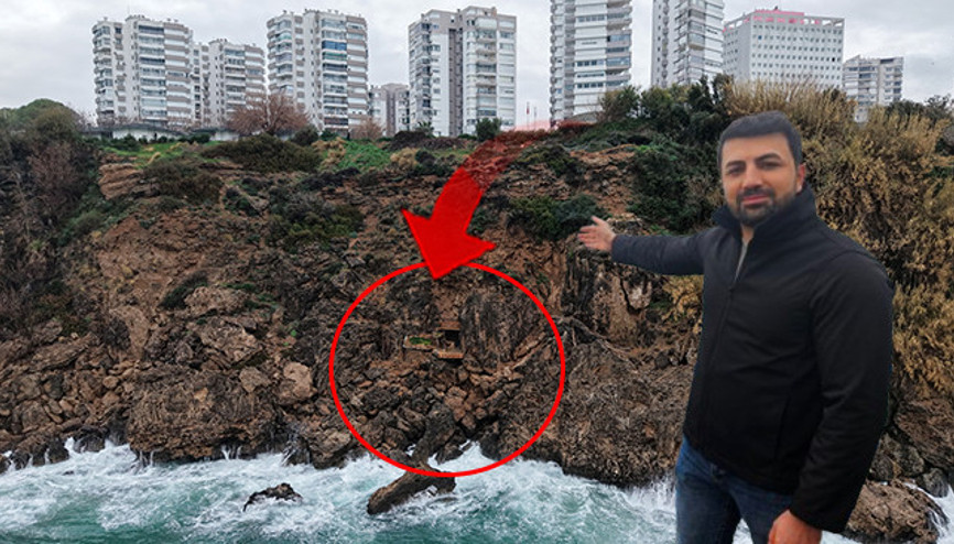 Antalyada delikten görüntüledi: Yüksekliği 40 metreyi buluyor Normalde karşılaştığımız bir şey değil