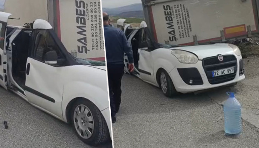 TIRın dorsesi, radar aracının üzerine devrildi: Jandarma personeli yaralandı