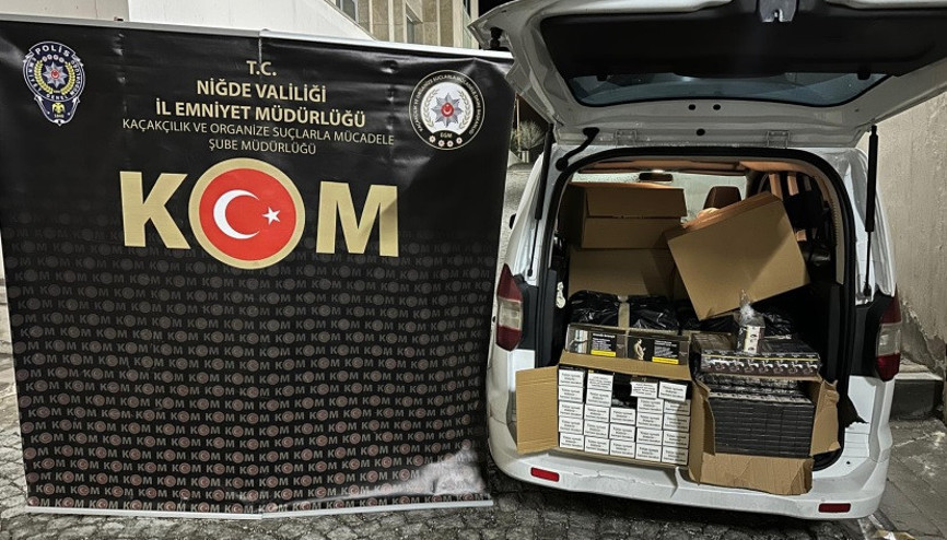 Niğde’de kaçak tütün operasyonu; 2 gözaltı
