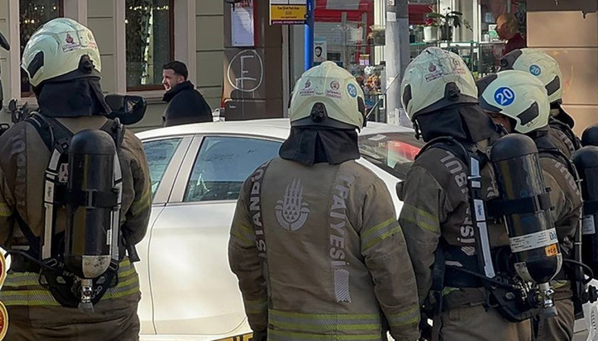 Şişlideki 9 katlı binada çıkan yangın söndürüldü