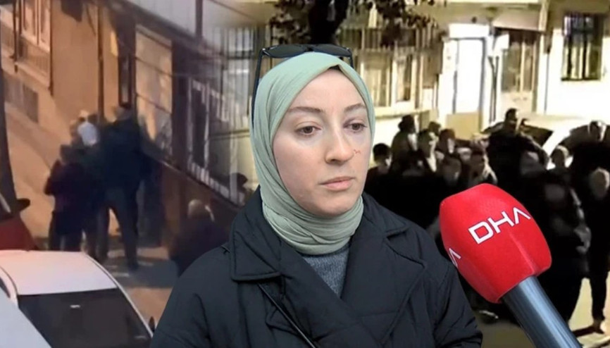 Evinin önündeki olayı görüntüleyen kadını feci şekilde darbettiler