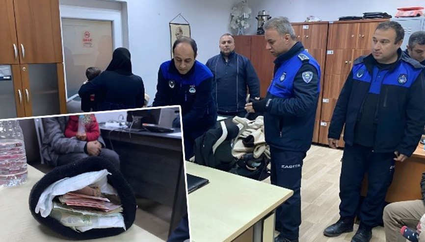 Bursada dilencilikten topladıkları paraları çocuk bezinin arasına sakladılar