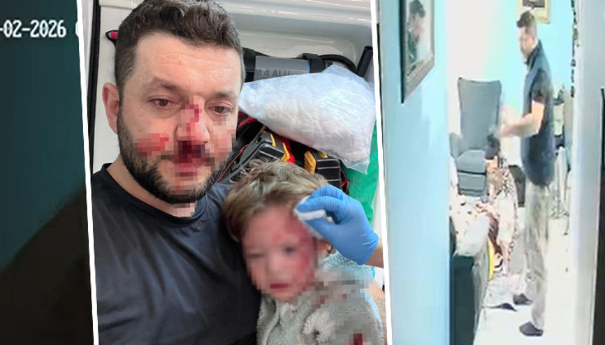 14 aylık bebek ve babası komşuları tarafından darbedilmişti: Güvenlik kamerası görüntüleri ortaya çıktı