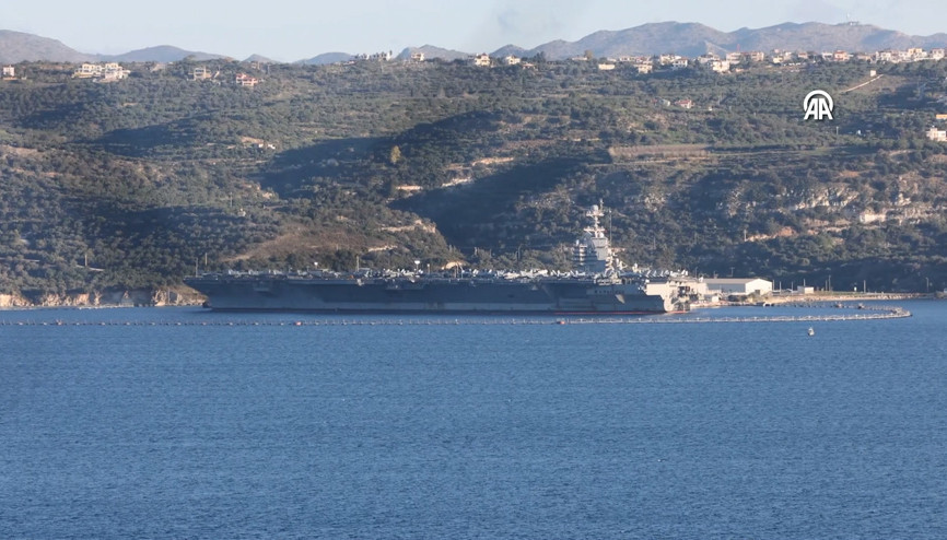 ABD’nin USS Gerald R. Ford uçak gemisi Girit’e demirledi