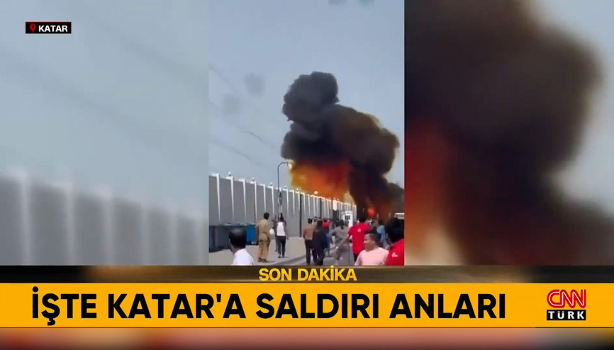 Katarda füze böyle düştü Saniye saniye kamerada