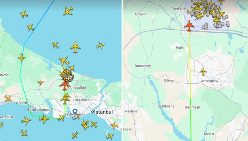 Ülkeler hava sahalarını kapadı, uçaklar İstanbul Havalimanı’na indi