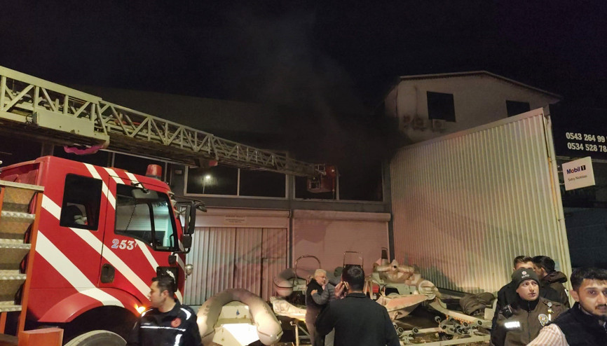 Tekne bakım ve imalathanesinde yangın