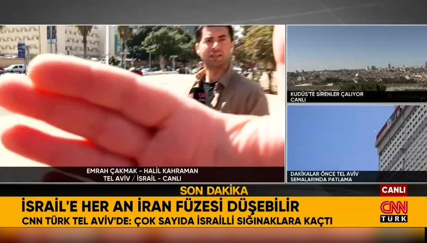 İsrailde CNN TÜRK canlı yayınına engel