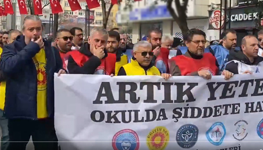 Eğitimciler iş bıraktı... “Şiddete yasal düzenleme yapılsın”