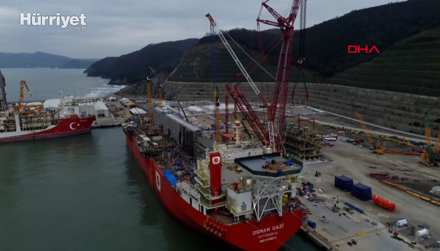 Osman Gazi yüzer üretim platformuna 2,5 tonluk modül entegre edildi