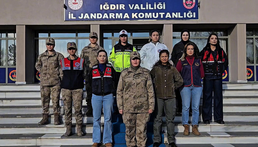 Iğdır’da kadın jandarmalardan 8 Mart’a özel video
