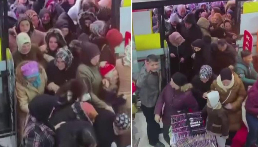 Sivasta mağaza açılışında izdiham