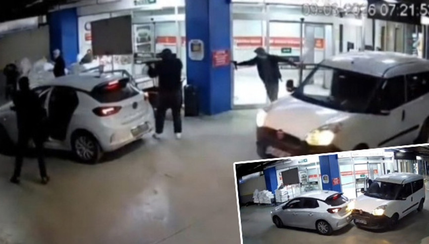 24 milyon TL’yi bir dakikada çaldılar: Kaçarken panik olup araçları ile birbirlerine çarptılar