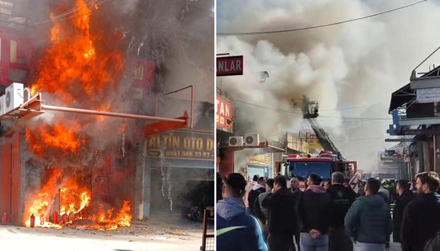 Zeytinburnu Demirciler Sitesinde korkutan yangın