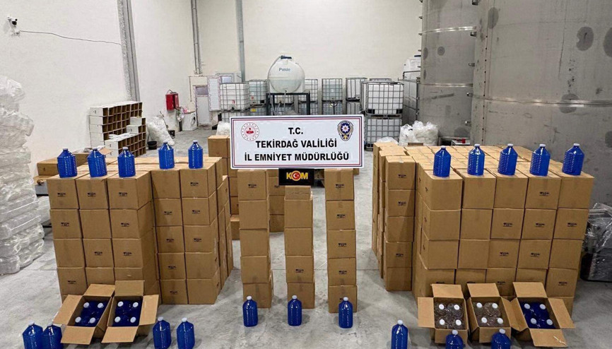 Tekirdağda 17 bin 815 litre etil alkol ele geçirildi