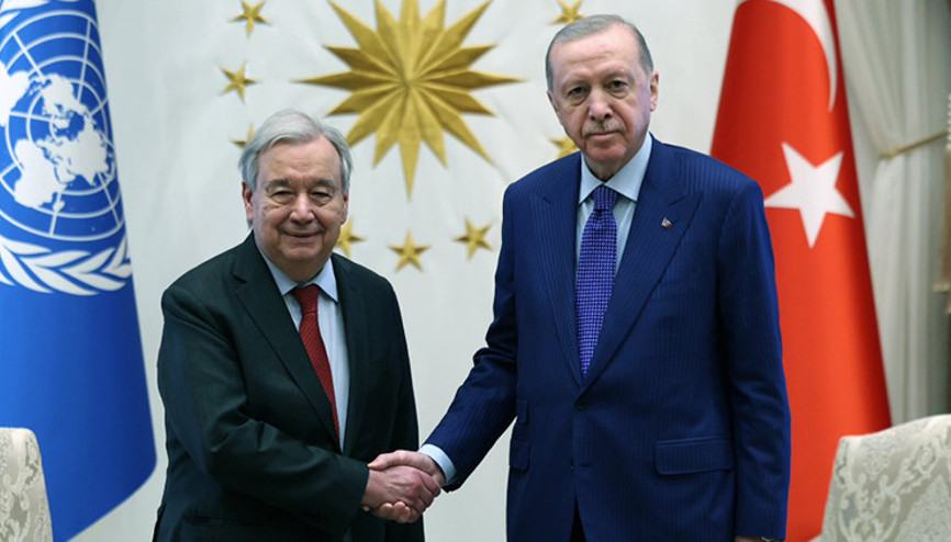 Cumhurbaşkanı Erdoğan, Beştepede Guterres ile görüştü