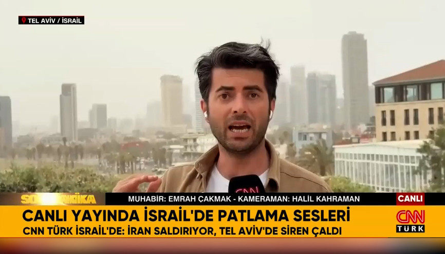 Tel-Avivde canlı yayında patlama sesleri