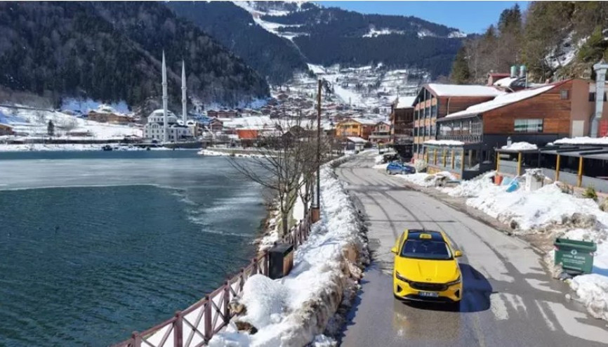 Togg taksi Karadeniz yollarında Togg taksi Karadeniz yollarında