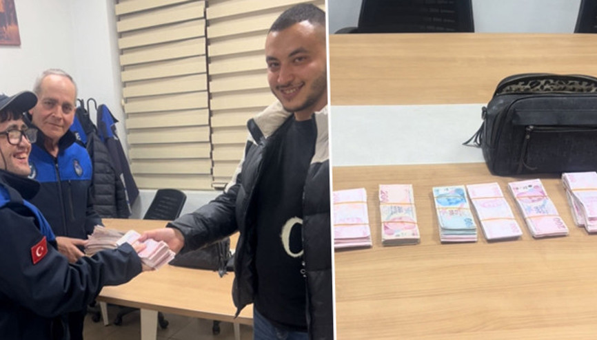 Yolda yürürken çanta buldu: 176 bin lirayı sahibine ulaştırdı