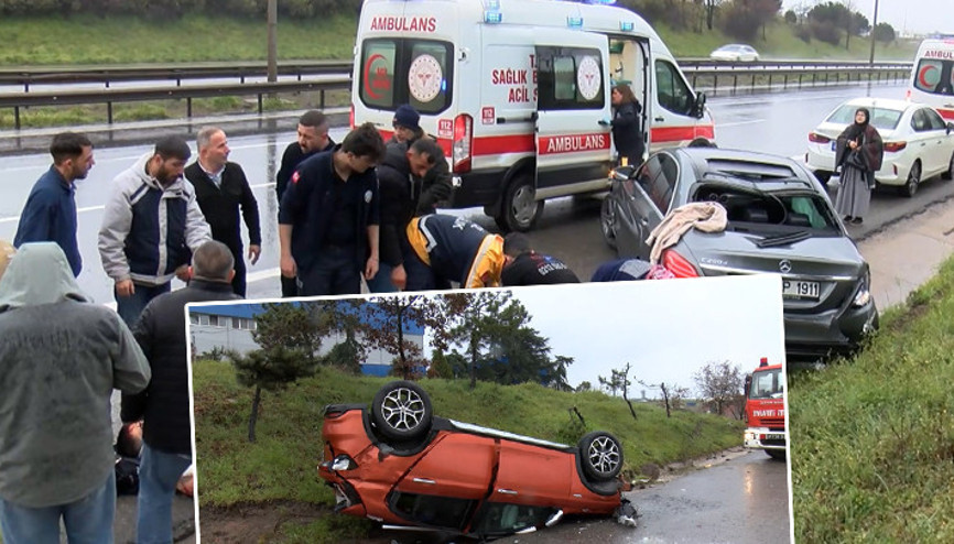 Kaza yapan otomobile başka araç çarptı: 2 si çocuk 7 yaralı