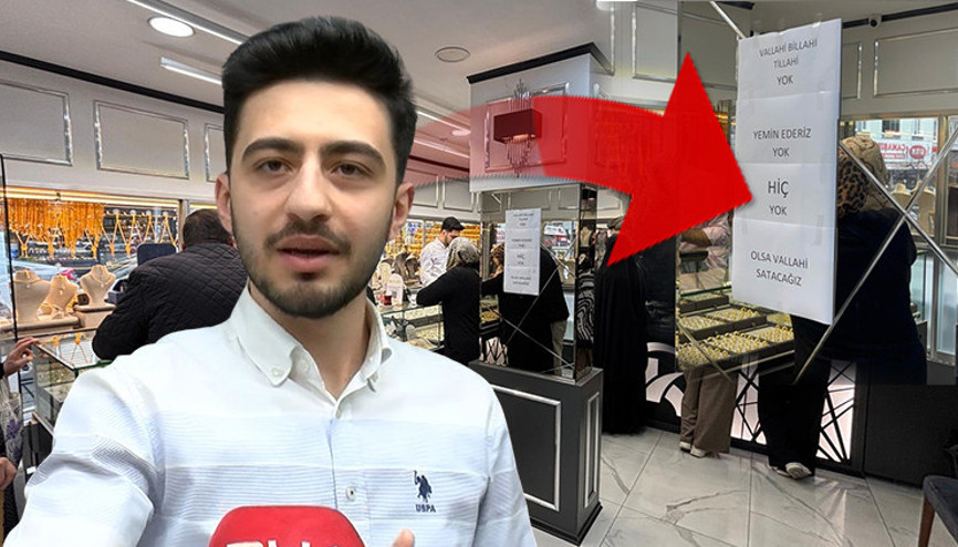 Altına talep patladı Kuyumcu, gelen sorudan sıkılıp bu yazıyı astı Altına talep patladı Kuyumcu, gelen sorudan sıkılıp bu yazıyı astı