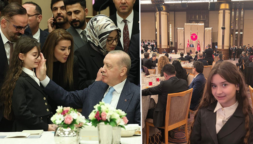 Dünya matematik şampiyonu Lina, özel davetle gitti: Cumhurbaşkanı Erdoğana sorduğu soru herkesi gülümsetti
