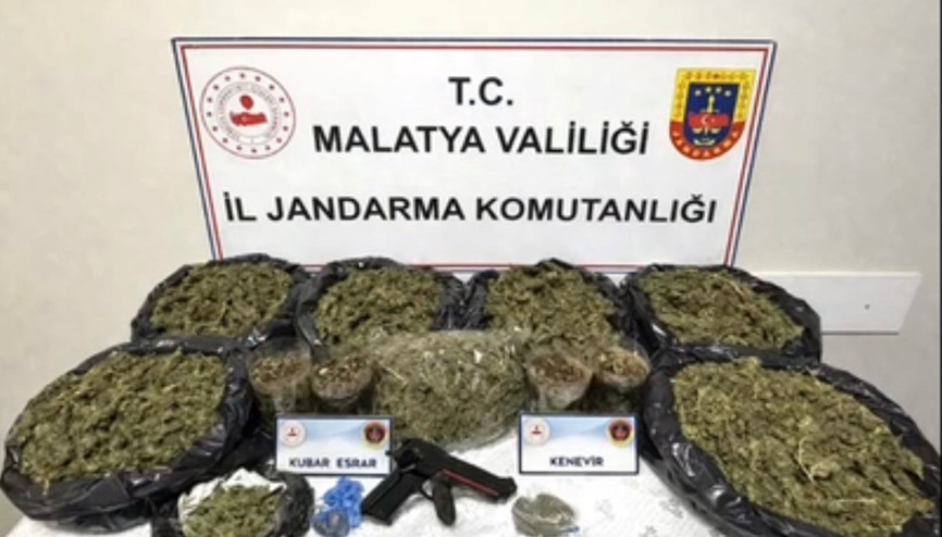 Malatya’da uyuşturucu operasyonuna 2 gözaltı