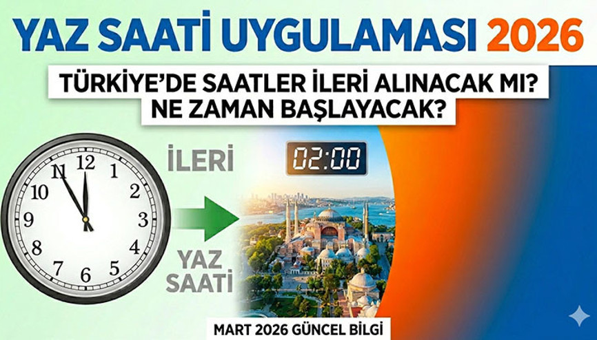 Yaz saati uygulaması 2026 başladı mı, saatler 1 saat ileri alındı mı Türkiyede yaz saati uygulaması ne zaman başlayacak kalktı mı Yaz saati Resmi Gazete detayı Yaz saati uygulaması 2026 başladı mı, saatler 1 saat ileri alındı mı Türkiyede yaz saati uygulaması ne zaman başlayacak kalktı mı Yaz saati Resmi Gazete detayı
