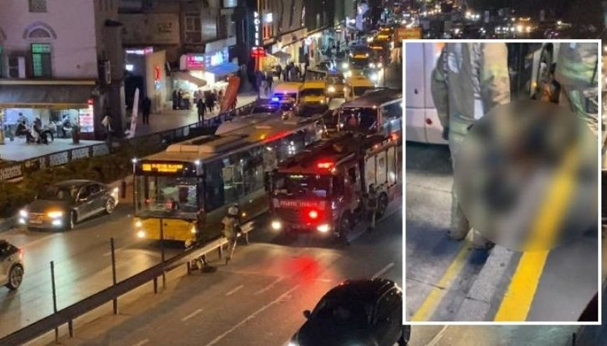 Metrobüste korkunç kaza.... Dengesini kaybedince metrobüsün altında kaldı
