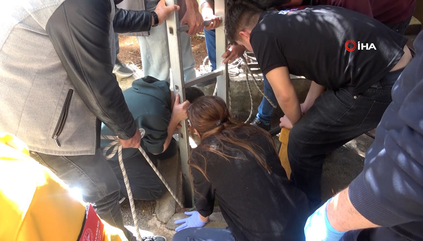 Foseptik çukuruna düşen 10 yaşındaki çocuk operasyonla kurtarıldı