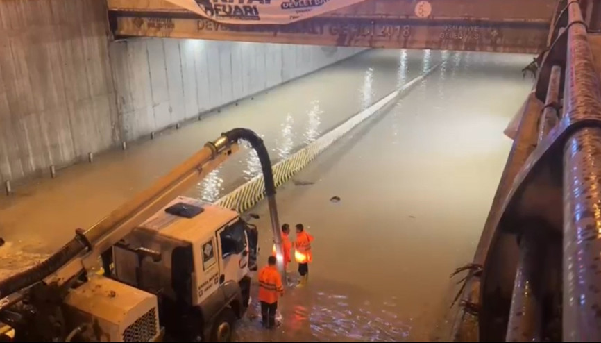 Osmaniye’de sağanak yağış etkili oldu