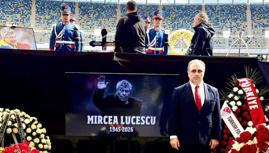 TFF Yönetim Kurulu Üyesi Aküzüm, Lucescunun cenaze ve anma törenlerine katıldı