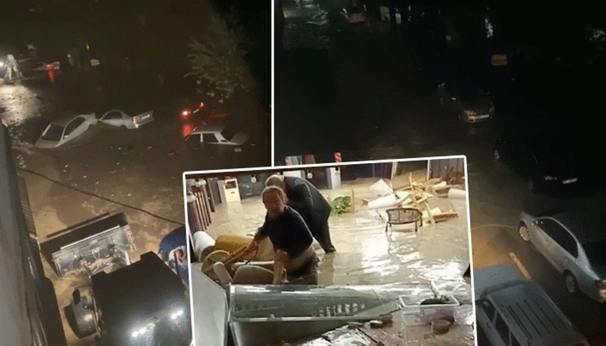 Osmaniyede sele kapılan araçtaki 2 kişi hayatını kaybetmişti Dehşetin ilk anları kamerada