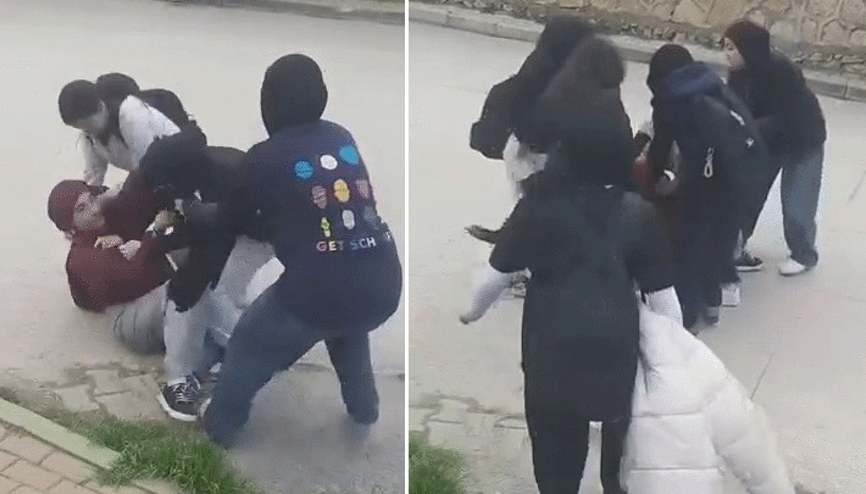 Bursada akran zorbalığı kamerada