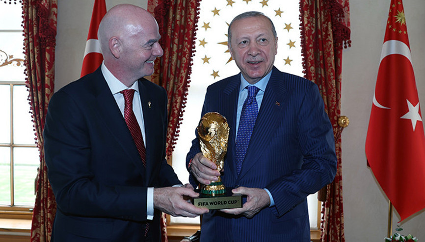 Cumhurbaşkanı Erdoğan, FIFA Başkanı Gianni Infantinoyu kabul etti