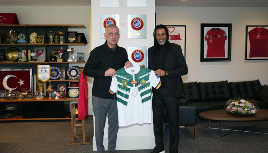 Rigobert Song, TFF Başkanı Hacıosmanoğlunu ziyaret etti