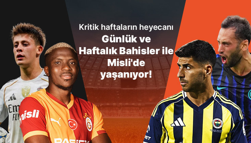 Şampiyonluk yarışı kızışıyor, düşme hattı alev alıyor Kritik haftaların heyecanı Günlük ve Haftalık Bahisler ile Mislide yaşanıyor
