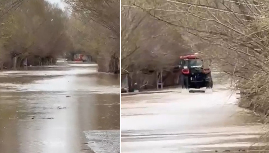 Baraj kapakları açılınca Kızılırmak Nehri taştı, köyü su bastı, ulaşım kapandı Baraj kapakları açılınca Kızılırmak Nehri taştı, köyü su bastı, ulaşım kapandı