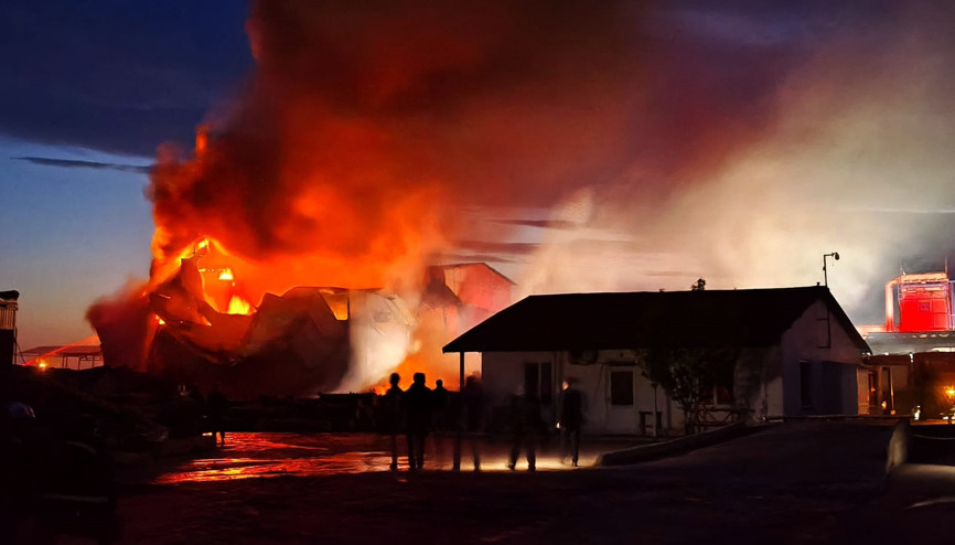 Edirne’de kereste fabrikasında yangın