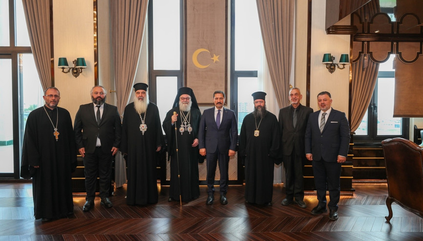 Hatay Valisi Masatlı Ortodoks Patriği X. Yuhanna Yazıcı’yı kabul etti