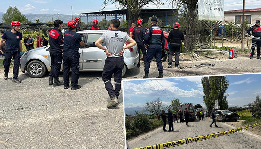 İzmirde 3 otomobilin karıştığı kaza: 1 ölü, 3 yaralı
