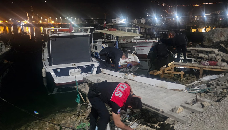 İskenderun balıkçı barınağında polis denetimi