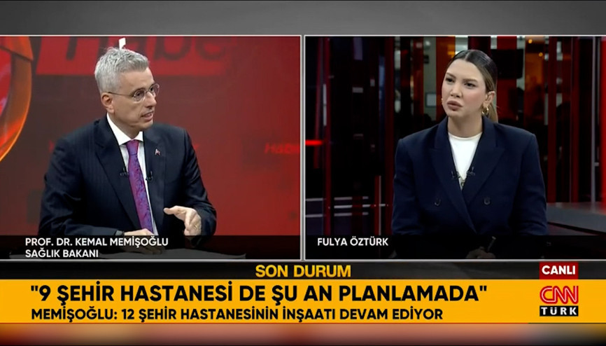 Sağlık Bakanı Kemal Memişoğlundan CNN Türkte önemli açıklamalar: 12 şehir hastanesi inşa aşamasında