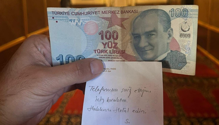 Camiye notla birlikte 100 TL bıraktı: Hakkınızı helal edin