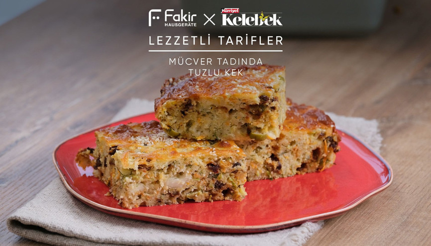 Mücver Tadında Tuzlu Kek