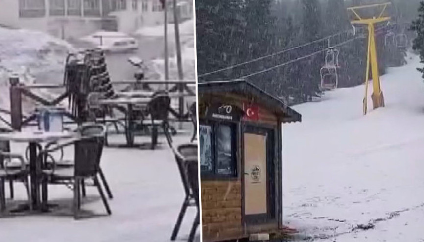 Hava sıcaklıkları düştü: ‘Beyaz Cennet güne kar yağışıyla başladı Hava sıcaklıkları düştü: ‘Beyaz Cennet güne kar yağışıyla başladı