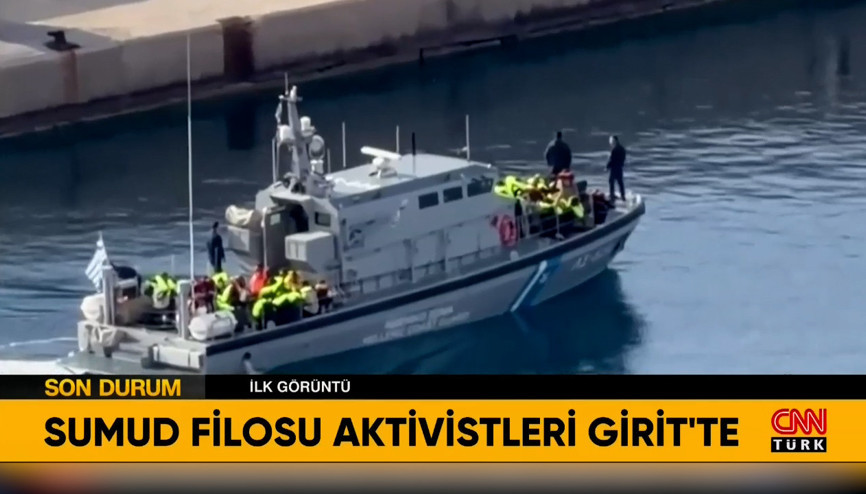 Küresel Sumud Filosu aktivistleri Girite bırakıldı Küresel Sumud Filosu aktivistleri Girite bırakıldı